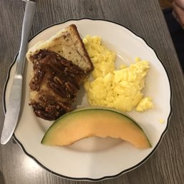 Grilled sticky, eggs, and cantaloupe Grilled sticky, eggs, and cantaloupe