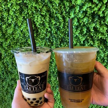 Tai Tea - Jasmine milk tea and peach tea with aloe. - Bubble Tea Near Me - Orange, California Tai Tea - Jasmine milk tea and peach tea with aloe. - Bubble Tea Near Me - Orange, California