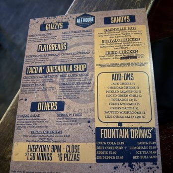 Border City Ale House - Menu - Sports Bars Near Me - El Paso, Texas