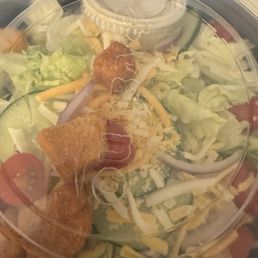 Salad with dressing on the side