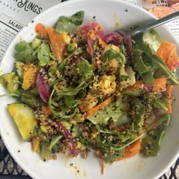 Grain Bowl with shrimp (mixed up)