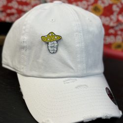 The Hat Locker - Blank Dad Hat / Mushroom Cheeks Pin