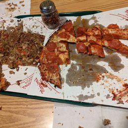 Two large. One supreme, one just pep. They were both amazing. Could not stop eating. Two large. One supreme, one just pep. They were both amazing. Could not stop eating.