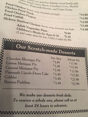 Menu photo 1 Babe's Chicken Dinner House Carrollton, TX