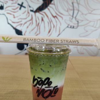 Bopomofo Cafe - Large BA-LA Matcha With Boba - Bubble Tea Near Me - San Gabriel, California Bopomofo Cafe - Large BA-LA Matcha With Boba - Bubble Tea Near Me - San Gabriel, California