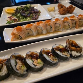 Japonessa Sushi Cocina - Front-spider roll yum. Back- sweet roll-good but wish the salmon was torched better and served warm - Japanese Near Me - Seattle, Washington Japonessa Sushi Cocina - Front-spider roll yum. Back- sweet roll-good but wish the salmon was torched better and served warm - Japanese Near Me - Seattle, Washington