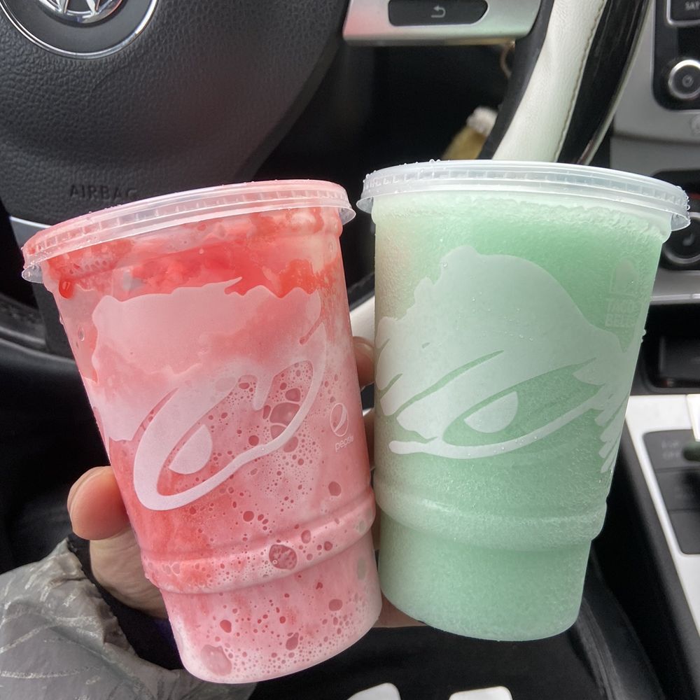 Taco Bell - MTN DEW Baja Blast Freeze and Wild Strawberry creme Freeze - Fast Food Near Me - Staten Island, New York Taco Bell - MTN DEW Baja Blast Freeze and Wild Strawberry creme Freeze - Fast Food Near Me - Staten Island, New York