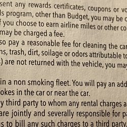 Budget Rent A Car - Budget's contract.