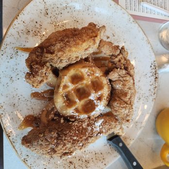 The Brunch District - Chicken and Waffles, there were five grapes on there. I ate them prior to taking the photo - Breakfast & Brunch Near Me - Colleyville, Texas The Brunch District - Chicken and Waffles, there were five grapes on there. I ate them prior to taking the photo - Breakfast & Brunch Near Me - Colleyville, Texas