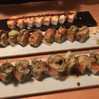 Saku Sushi - Torched tuna roll, energy roll and ocean dream - Sushi Bars Near Me - Toronto, Ontario Saku Sushi - Torched tuna roll, energy roll and ocean dream - Sushi Bars Near Me - Toronto, Ontario