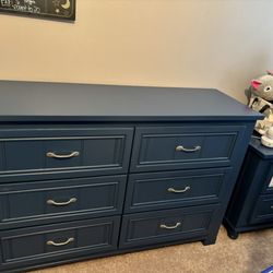 6 drawer navy dresser