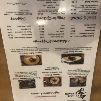 Sojo Ramen - Soft opening menu - Ramen Near Me - Las Vegas, Nevada Sojo Ramen - Soft opening menu - Ramen Near Me - Las Vegas, Nevada
