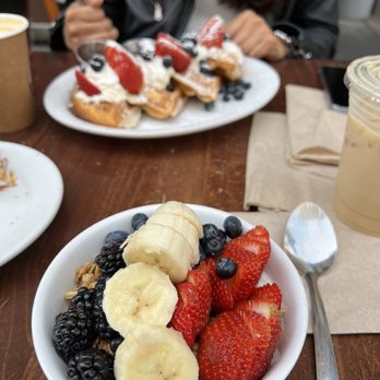 Caffé Central - Fruit and yogurt cup and Nutella waffles - Breakfast & Brunch Near Me - San Francisco, California Caffé Central - Fruit and yogurt cup and Nutella waffles - Breakfast & Brunch Near Me - San Francisco, California