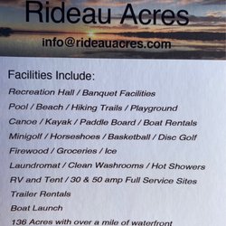 Rideau Acres Resort - Lots available to do here.