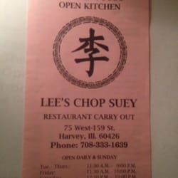 Lee's Chop Suey - Menu