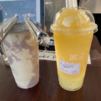 Ding Tea - Taro drink (bland) and passion fruit smoothie (very good) - Taiwanese Near Me - Victoria, British Columbia Ding Tea - Taro drink (bland) and passion fruit smoothie (very good) - Taiwanese Near Me - Victoria, British Columbia