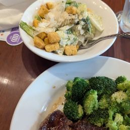 Caesar salad and ribeye Caesar salad and ribeye