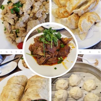 Ma's Dumpling House - Salt & pepper chicken, pan fried dumpling, pork dumpling, beef roll and pork ling in the center. - Dim Sum Near Me - Anaheim, California Ma's Dumpling House - Salt & pepper chicken, pan fried dumpling, pork dumpling, beef roll and pork ling in the center. - Dim Sum Near Me - Anaheim, California