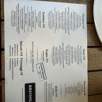 Briciola - Menu - Italian Near Me - New York, New York