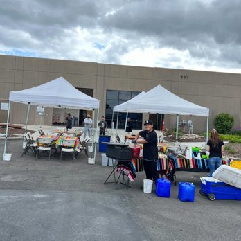 Vatos Tacos - Alex & Adison setting up early in the morning! - Caterers Near Me