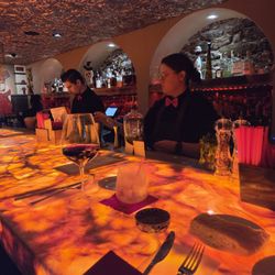Spacious seating at Ruby Rodeo bar. The bartenders are very friendly and efficient.