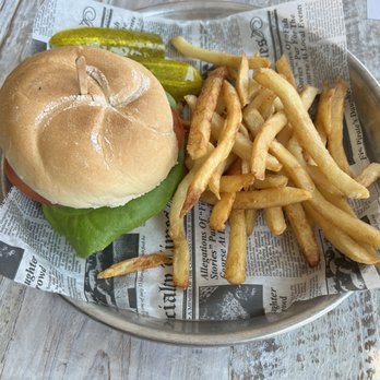 Restaurant 198 - Impossible "bacon" burger. Skip the "bacon." Bun was oversized for the patty but it was cooked well and had a decent flavor. - Breakfast & Brunch Near Me - Burtonsville, Maryland Restaurant 198 - Impossible "bacon" burger. Skip the "bacon." Bun was oversized for the patty but it was cooked well and had a decent flavor. - Breakfast & Brunch Near Me - Burtonsville, Maryland