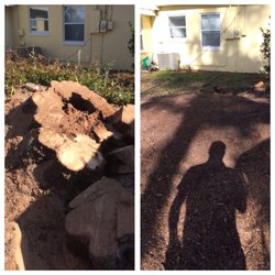 Comly's Stump Grinding, LLC - Before and after.