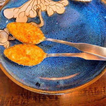 V Lotus - Complimentary creme brûlée spoon desserts. Yummy. - Vietnamese Near Me - Sugar Land, Texas