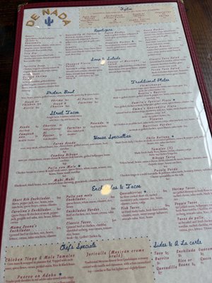 Menu photo 1 De Nada Birmingham, AL