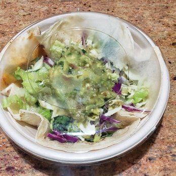 Chronic Tacos - Small burrito with shrimp in a bowl because it was too big to roll LOL. Love it! (covered) - Mexican Near Me - Hesperia, California