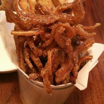 Bravas Bar de Tapas - Crispy Pig Ears ($10): Anchovy Vinaigrette - Spanish Near Me - Healdsburg, California