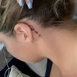 Behind the ear tattoo by Lorynn Behind the ear tattoo by Lorynn