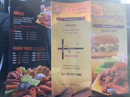 Menu photo 2 American Deli Los Angeles, CA