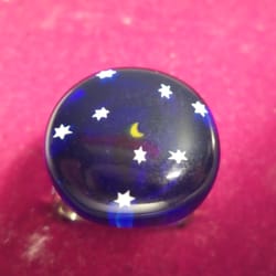 2M Vetreria Artistica - A Murano glass, moon and stars ring.