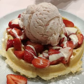 Demetres Downtown Markham - Strawberry Waffle - Desserts Near Me - Markham, Ontario