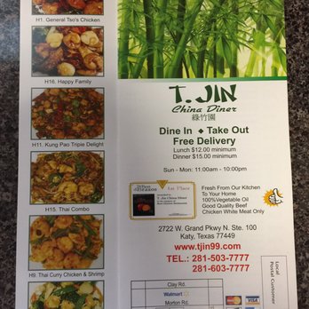 T Jin's China Diner - Menu 2/7 - Chinese Near Me - Katy, Texas T Jin's China Diner - Menu 2/7 - Chinese Near Me - Katy, Texas