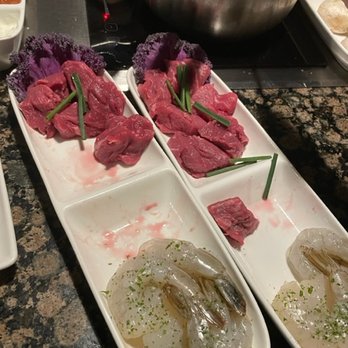 The Melting Pot - Towson - The raw steak and shrimp - some gone! - Fondue Near Me - Towson, Maryland The Melting Pot - Towson - The raw steak and shrimp - some gone! - Fondue Near Me - Towson, Maryland