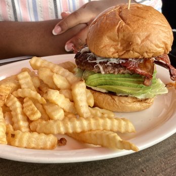 Millie's Cafe - Pasadena - Avocado Bacon Burger and fries (NON VEGAN--friends plate) - Breakfast & Brunch Near Me - Pasadena, California Millie's Cafe - Pasadena - Avocado Bacon Burger and fries (NON VEGAN--friends plate) - Breakfast & Brunch Near Me - Pasadena, California