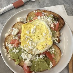 Avocado toast with egg Avocado toast with egg