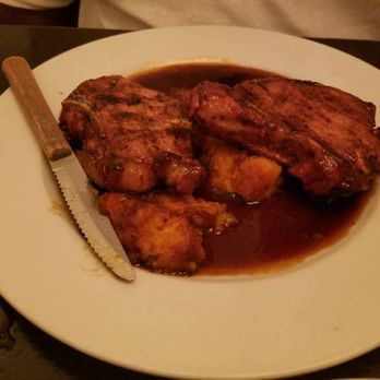 Havana Grill - Pork chops with honey jalapeno glaze on top of puree sweet potato - Cuban Near Me - Chicago, Illinois Havana Grill - Pork chops with honey jalapeno glaze on top of puree sweet potato - Cuban Near Me - Chicago, Illinois