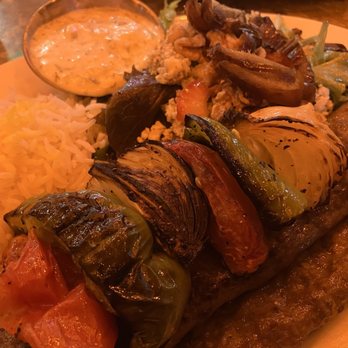 Panini Kabob Grill - Beef koobideh kabob (two skewers) - Mediterranean Near Me - Brea, California Panini Kabob Grill - Beef koobideh kabob (two skewers) - Mediterranean Near Me - Brea, California