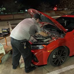 Justin at Autozone taking care of us.  Thank you Sir.
