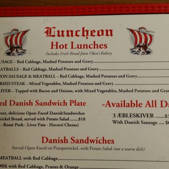 Red Viking Restaurant - Hot Lunches of you don't want the Smorgasbord buffet. I got the Danish Sausage and Meatballs with 3 Ebleskivers. - Breakfast & Brunch Near Me - Solvang, California
