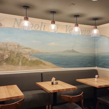 Vecchia Nuova - The seating in front of the Mural - Pizza Near Me - Phoenixville, Pennsylvania