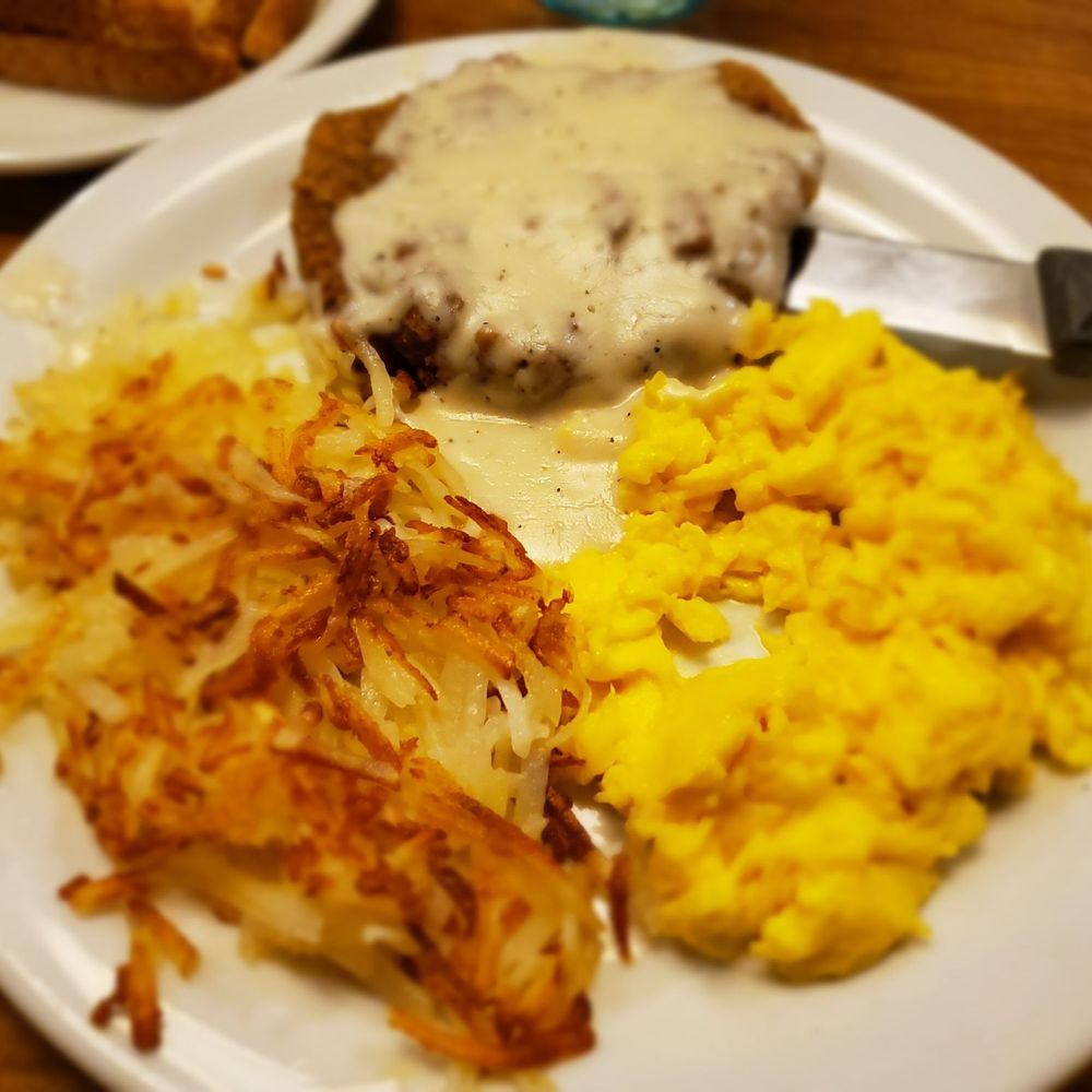 Denny's - Country Friend Steak and egg with hashbrowns - Diners Near Me - Chandler, Arizona