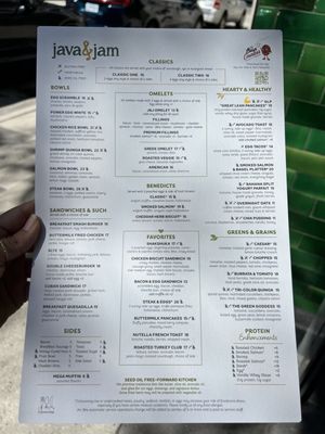 Menu photo 2 Java & Jam Fort Lauderdale, FL Menu photo 2 Java & Jam Fort Lauderdale, FL