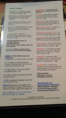 Menu photo 7 Bohemeo's Houston, TX