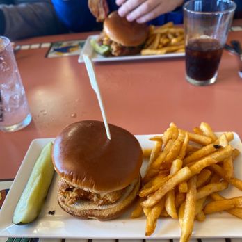 Harbor Grill - Buttermilk Chicken and Cheese sandwiches (one picky one not) + fries!! Yum - Steakhouses Near Me - Homer, Alaska Harbor Grill - Buttermilk Chicken and Cheese sandwiches (one picky one not) + fries!! Yum - Steakhouses Near Me - Homer, Alaska
