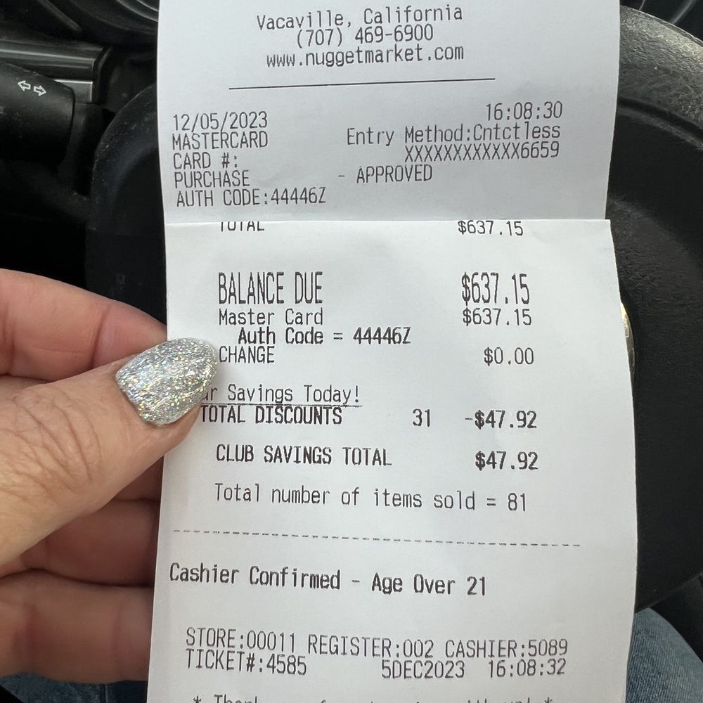 Nugget Markets - The expensive basket that Britney with the purple hair did not want to check out - Grocery Near Me - Vacaville, California