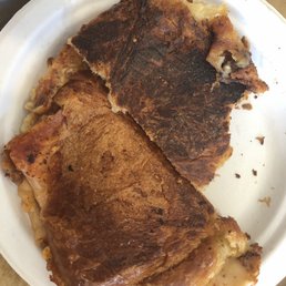 Overcooked burnt ham and cheese croissant sandwich. It was $4 .. I must vent on Yelp Overcooked burnt ham and cheese croissant sandwich. It was $4 .. I must vent on Yelp